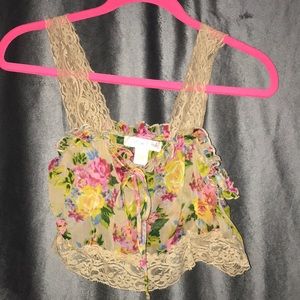 Cute floral crop top
